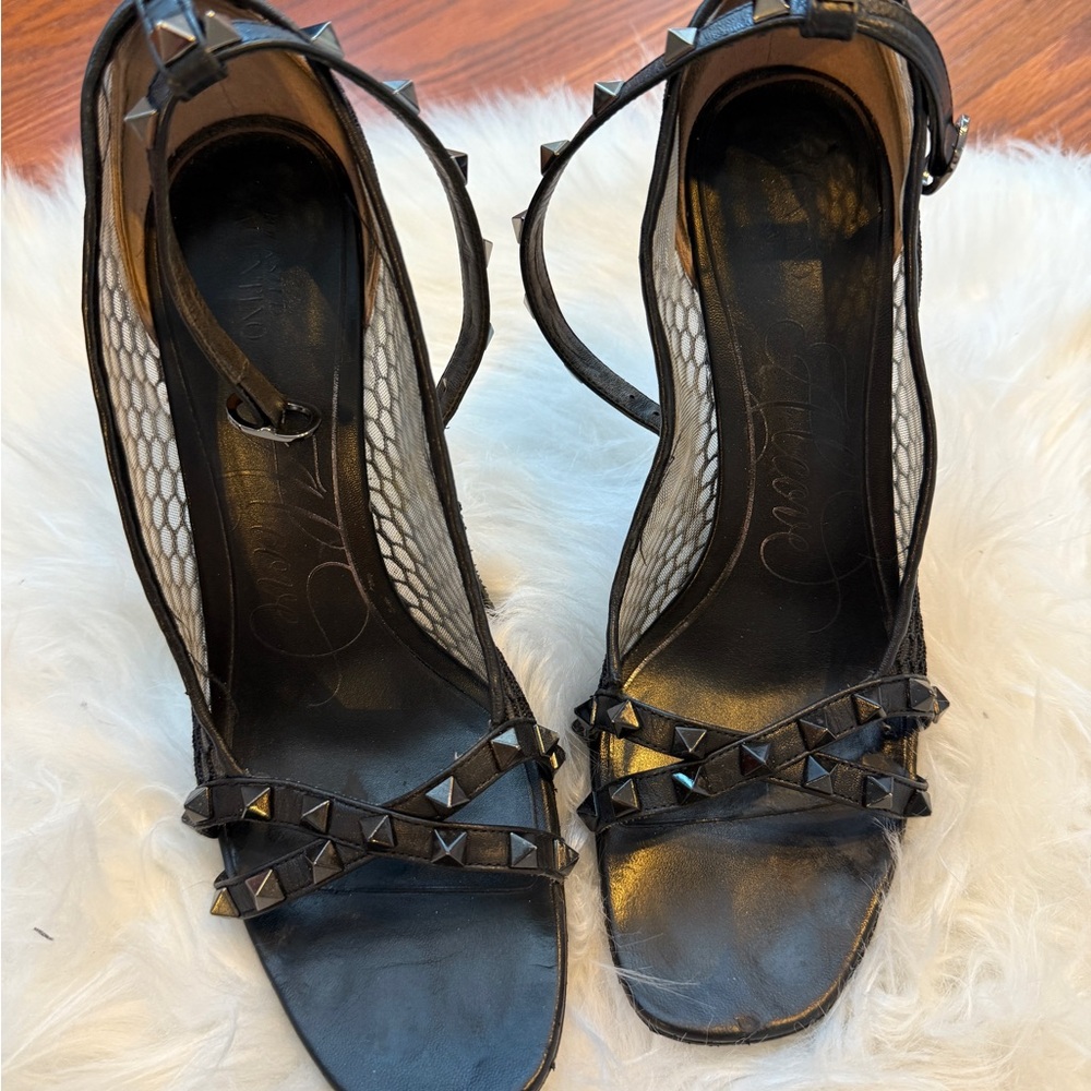 Valentino Black Strappy Sandals